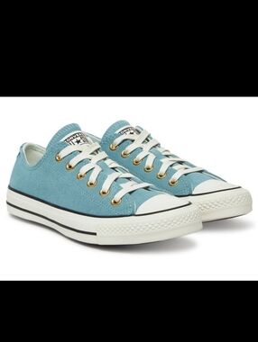 Converse Chuck Taylor All Star Blue Suede /Gold| Women's Sz 7.5/Mens 5.5 NEW